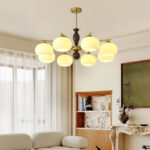 Walnut Beige Orb Chandelier - Image 3