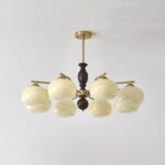 Walnut Beige Orb Chandelier - Image 7