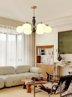 Walnut Beige Orb Chandelier - Image 10