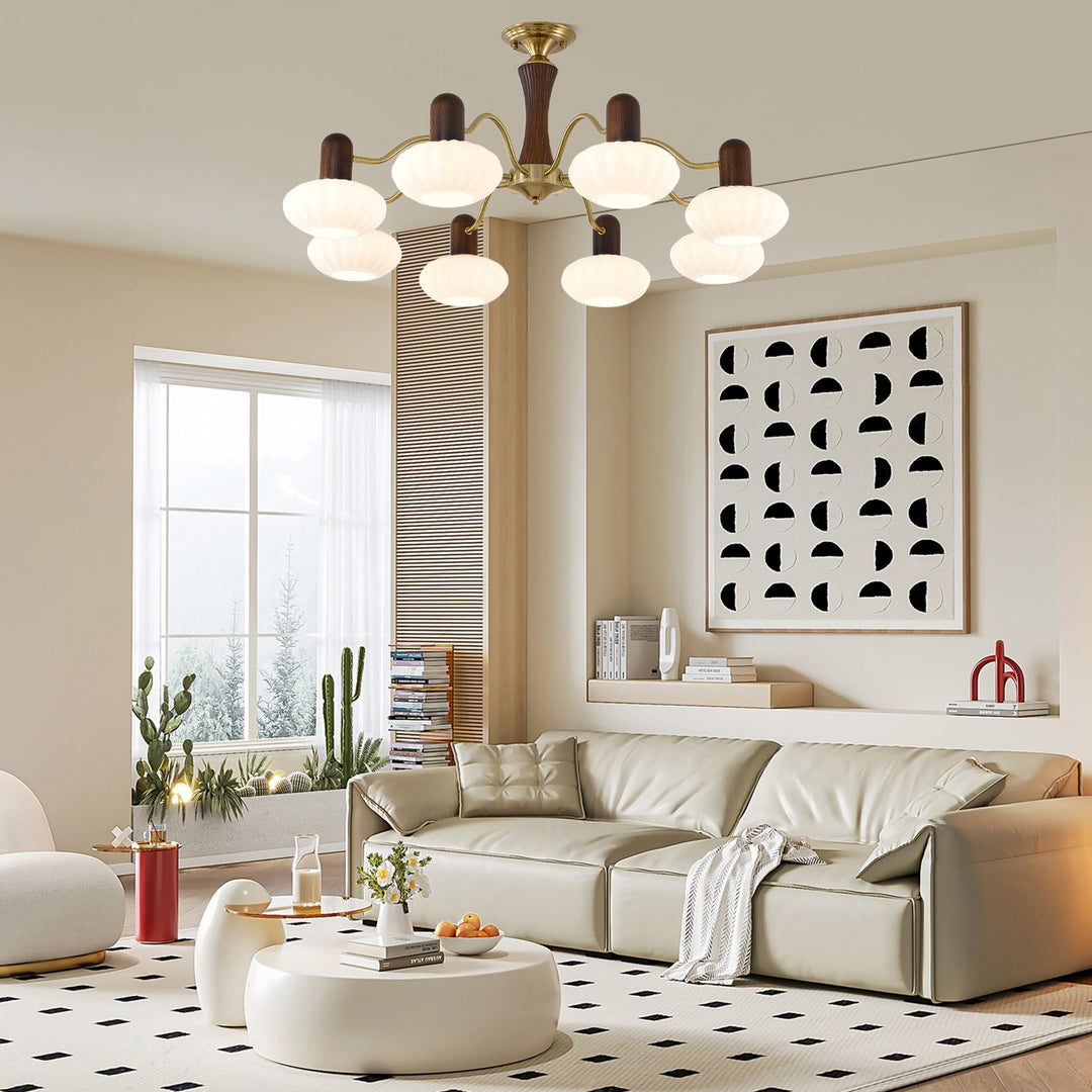 Walnut Color Embrace Chandelier - Image 3