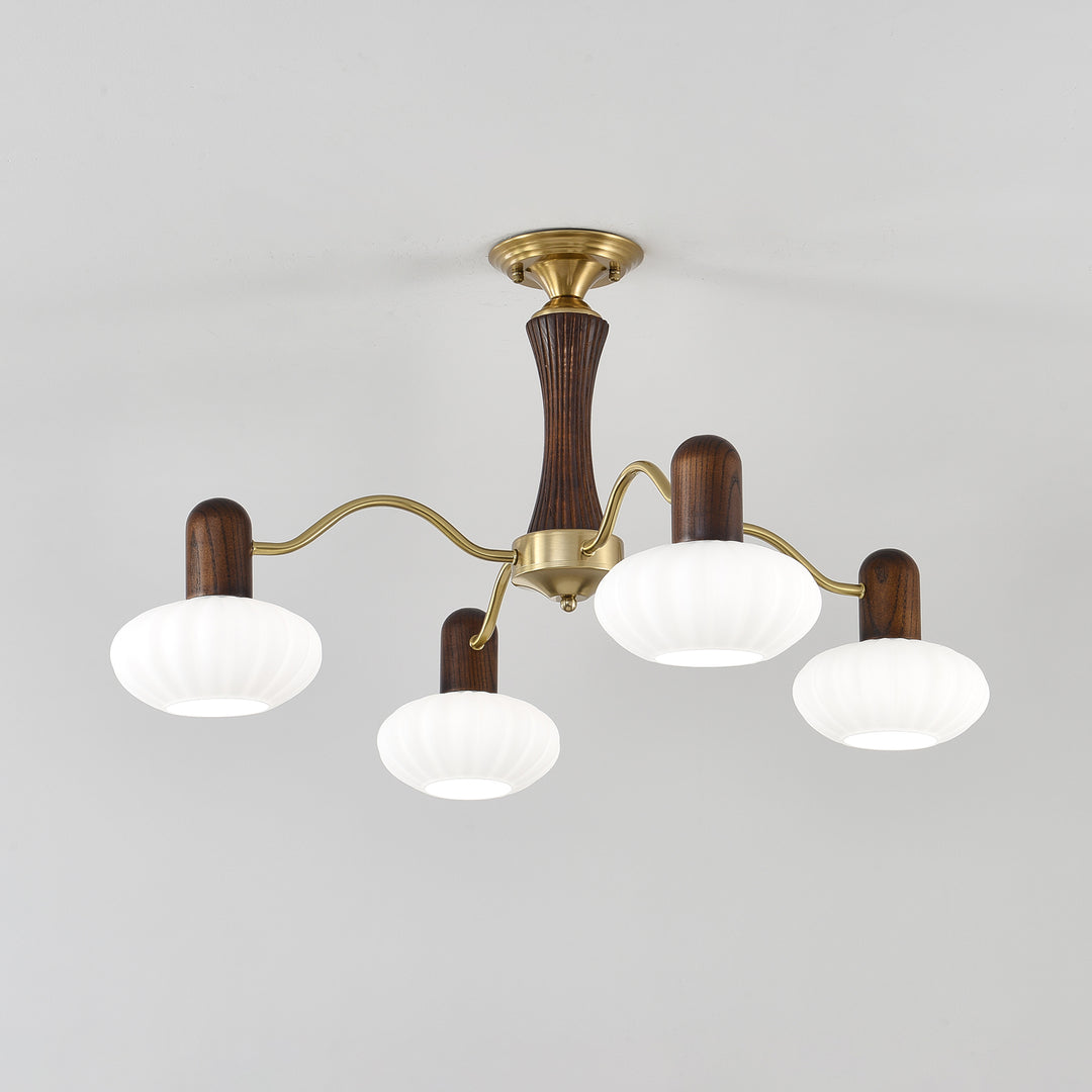 Walnut Color Embrace Chandelier - Image 6