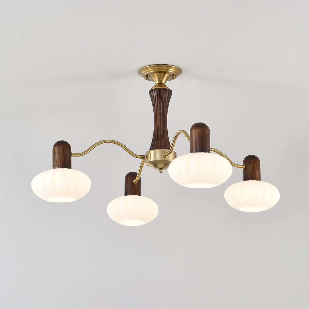 Walnut Color Embrace Chandelier - Image 7