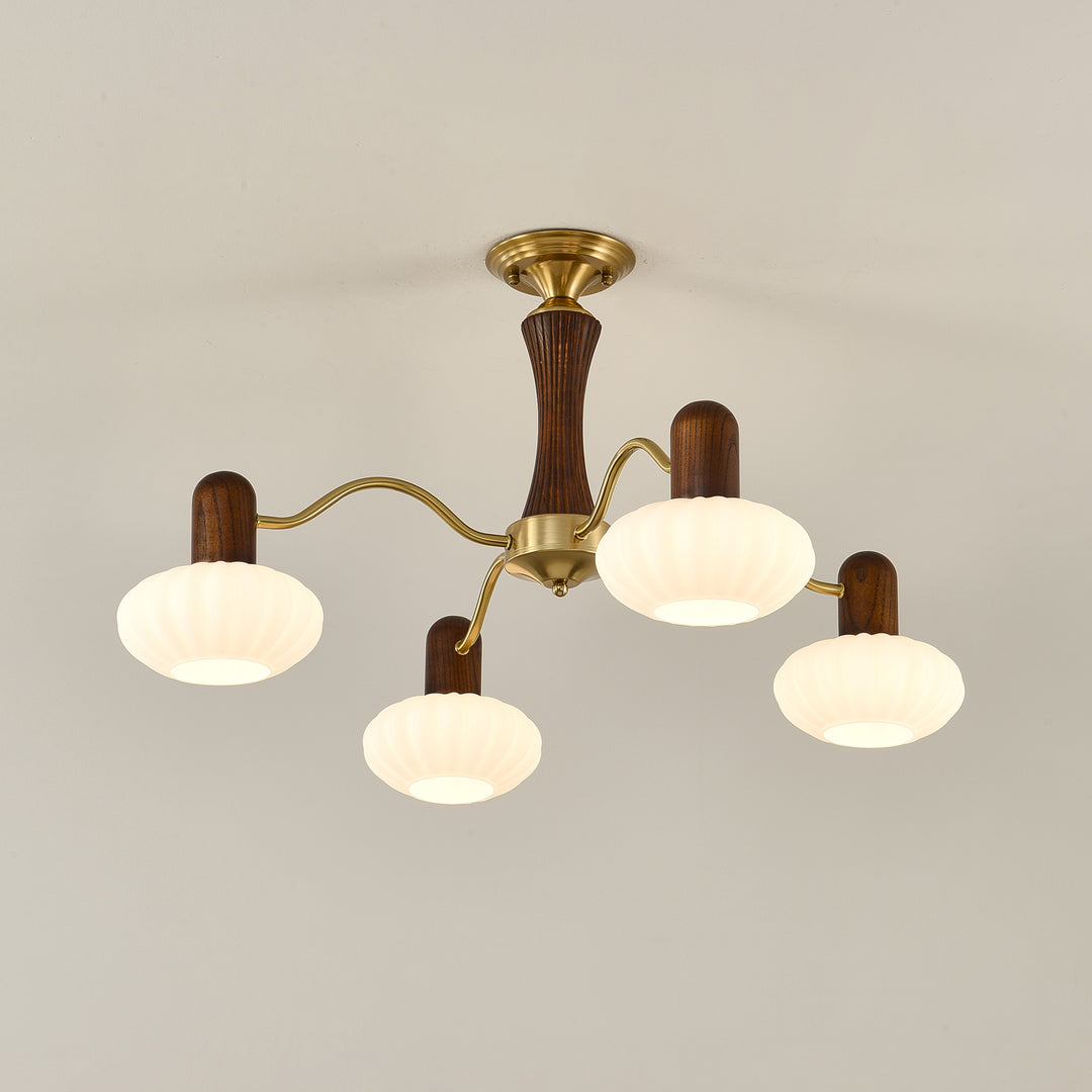 Walnut Color Embrace Chandelier - Image 8