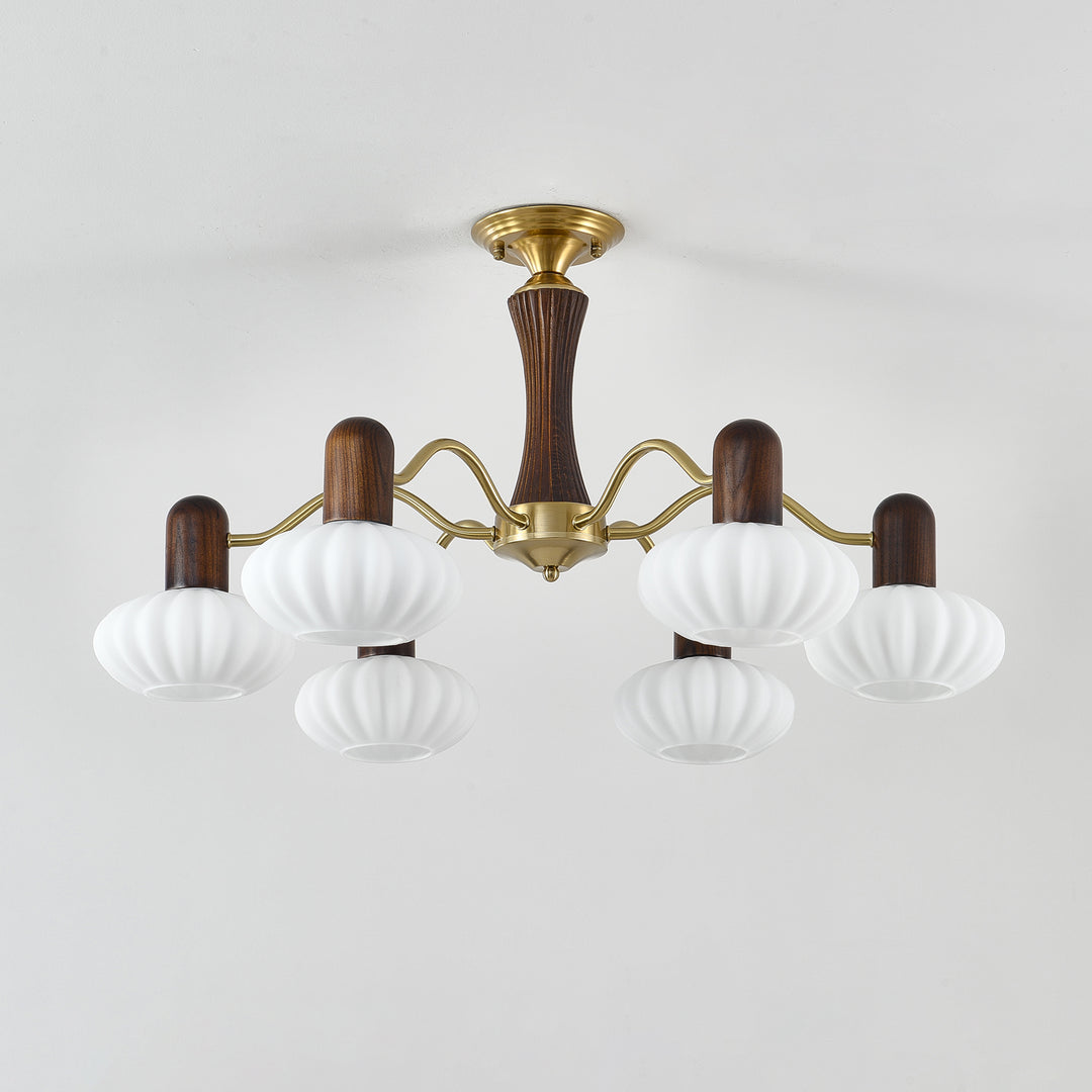 Walnut Color Embrace Chandelier - Image 9