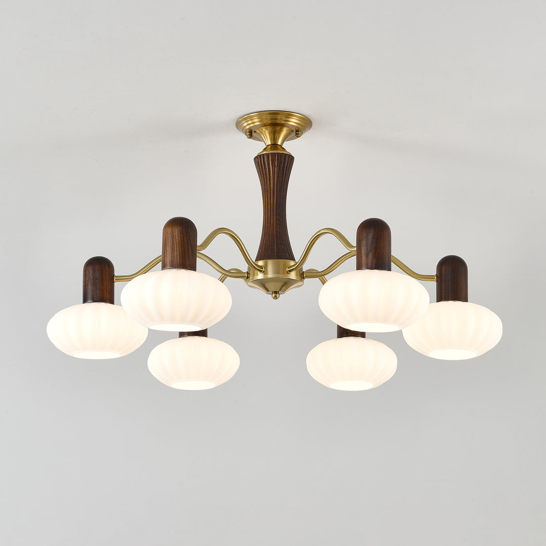Walnut Color Embrace Chandelier - Image 2