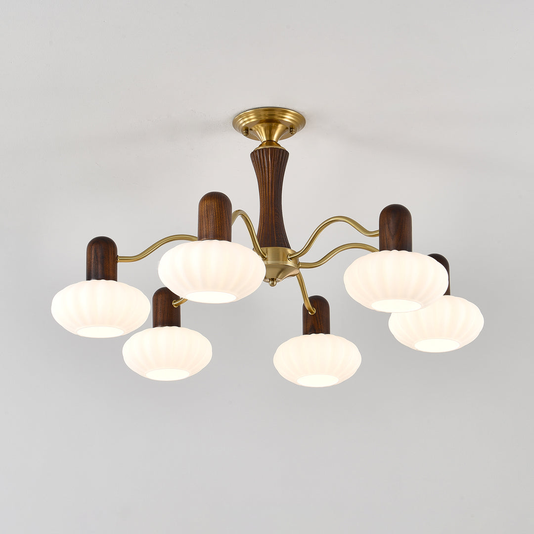 Walnut Color Embrace Chandelier - Image 14