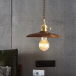 Walnut Conical Pendant Light - Image 15