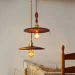 Walnut Conical Pendant Light - Image 2