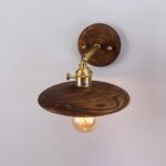Walnut Flared Wall Light - Image 7