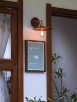 Walnut Flared Wall Light - Image 8