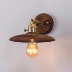 Walnut Flared Wall Light - Image 16