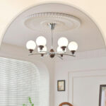 Walnut Glass Ball Chandelier - Image 11