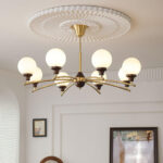 Walnut Glass Ball Chandelier - Image 13