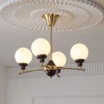 Walnut Glass Ball Chandelier - Image 17