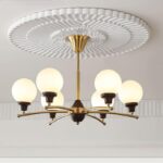 Walnut Glass Ball Chandelier - Image 4