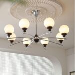 Walnut Glass Ball Chandelier - Image 7