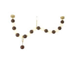 Walnut Bead Necklace Chandelier - Image 13