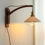 Walnut Swing Arm Wall Lamp - Image 7