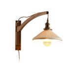 Walnut Swing Arm Wall Lamp - Image 2