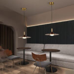 Walnut Wood Dish Pendant Light - Image 10