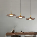 Walnut Wood Dish Pendant Light - Image 19