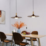 Walnut Wood Dish Pendant Light - Image 5