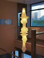 Washi Paper E Pendant Swag Light - Image 7