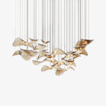 Wave Floating Leaf Chandelier