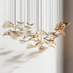 Wave Floating Leaf Chandelier - Image 9