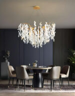 White Jade Branch Brass Chandelier - Image 13