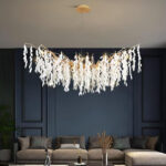 White Jade Branch Brass Chandelier - Image 19