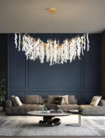 White Jade Branch Brass Chandelier - Image 14