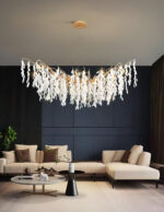 White Jade Branch Brass Chandelier - Image 16