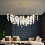 White Jade Branch Brass Chandelier - Image 18