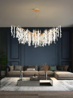 White Jade Branch Brass Chandelier - Image 20