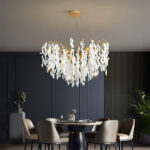 White Jade Branch Brass Chandelier - Image 5