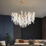White Jade Branch Brass Chandelier - Image 6