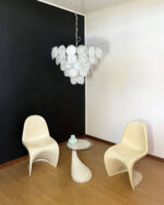 White Murano Disc Chandelier - Image 18