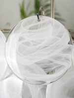 White Murano Disc Chandelier - Image 13