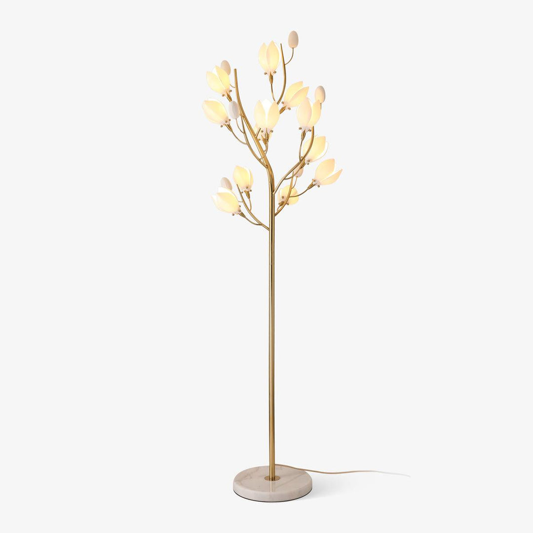 White_Porcelain_Magnolia_Floor_Lamp__1.jpg Porcelain Magnolia Floor Lamp - Image 1