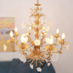White Rose Crystal Chandelier - Image 19