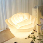 White Rose Shaped LED Table Lamp - Image 14