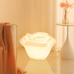 White Rose Shaped LED Table Lamp - Image 2