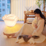 White Rose Shaped LED Table Lamp - Image 4