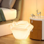 White Rose Shaped LED Table Lamp - Image 5