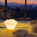 White Rose Shaped LED Table Lamp - Image 6