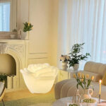 White Rose Shaped LED Table Lamp - Image 8