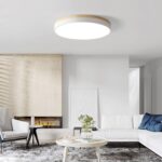White Round Wooden Ceiling Lamp - Image 20