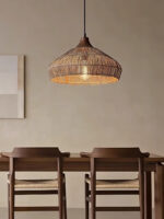 Wicker Rattan Pendant Light - Image 9