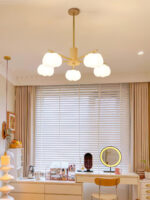 Wooden Cotton Balls Chandelier - Image 13